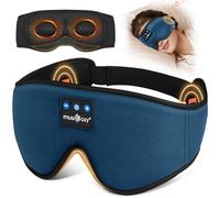 MUSICOZY 3D Bluetooth Sleep Mask Headphones, 100% Blockout Sleep Headphones with Bluetooth 5.4, 16H Play, Soft Eye Mask with Headphone for Sleeping,Travel,Nap & Side Sleepers, Gift for Men/Women
