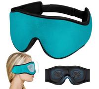 MUSICOZY 3D Sleep Mask, Zero Eye Pressure 100% Blackout Blindfold for Women Men, Ultra-Soft Breathable Skin-Friendly Fabric, Adjustable Velcro for Side Sleepers, Travel Eye Mask