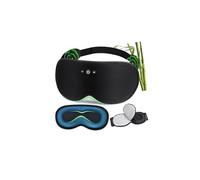 MUSICOZY Bamboo Cotton Sleep mask Headphones, 3D Weighted Eye Mask 100% Blackout Bluetooth5.4 Sleep Mask Zero Eye Pressure|Warm&Cooling Eye mask Hot Cold Therapy Sleep Headphones with 14H Music