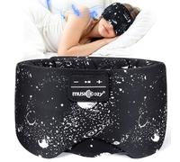 Musicozy Bluetooth Sleep Headphones With Soft Silk Eye Mask for Men Women - Large Size for Travel, Yoga, Meditation, Relaxation