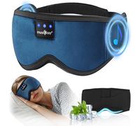 MUSICOZY Bluetooth Sleep Mask Headphones, 100% Blockout Sleep Headphones with Bluetooth 5.4, 16H Play, Soft Eye Mask with Headphone for Sleeping,Travel,Nap & Side Sleepers, Gift for Men/Women