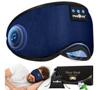 MUSICOZY Bluetooth Sleep Mask Headphones, 100% Blockout Sleep Headphones with Bluetooth 5.4, 16H Play, Soft Eye Mask with Headphone for Sleeping,Travel,Nap & Side Sleepers, Gift for Men/Women