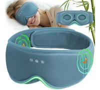 MUSICOZY Organic Bamboo Cotton Sleep mask Headphones,100% Blackout 3D Bluetooth Sleep Mask Breathable Eye mask Zero Eye Pressure Sleep Headphones for Side Sleepers,with 14H Playtime&Bluetooth 5.4