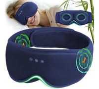 MUSICOZY Organic Bamboo Cotton Sleep mask Headphones,100% Blackout 3D Bluetooth Sleep Mask Breathable Eye mask Zero Eye Pressure Sleep Headphones for Side Sleepers,with 14H Playtime&Bluetooth 5.4