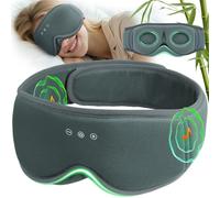 MUSICOZY Organic Bamboo Cotton Sleep mask Headphones,100% Blackout 3D Bluetooth Sleep Mask Breathable Eye mask Zero Eye Pressure Sleep Headphones for Side Sleepers,with 14H Playtime&Bluetooth 5.4