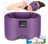 Musicozy Sleep Headphones and Eye Mask With Bluetooth - 100% Blackout for Men Women, Widen Size for Travel, Relax, Yoga, Meditation