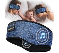 MUSICOZY Sleep Headphones Bluetooth Headband for Side Sleepers, Ultra Soft Sleeping Headphones with Thin Speakers, No Ear Pressure for Sleep, Travel & Yoga, 16H Playtime, Bluetooth 5.4