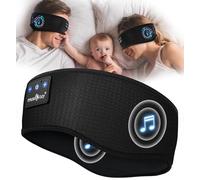 MUSICOZY Sleep Headphones Bluetooth Headband for Side Sleepers, Ultra Soft Sleeping Headphones with Thin Speakers, No Ear Pressure for Sleep, Travel & Yoga, 16H Playtime, Bluetooth 5.4