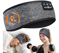 MUSICOZY Sleep Headphones Headband, Upgraded Bluetooth 5.4 & 16H Playtime - Ultra-Thin Wireless Headband Headphones for Side Sleepers, Machine Washable, Unisex for Sleeping, Yoga, Relaxation