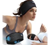 MUSICOZY Sleep Headphones,Ultra-Soft Wireless Headband Bluetooth for Side Sleepers, with 14H Playtime & Bluetooth 5.4, 4-in-1 Music Sleep Mask Headphones