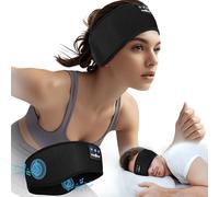 MUSICOZY Sleep Headphones,Ultra-Soft Wireless Headband Bluetooth for Side Sleepers, with 14H Playtime & Bluetooth 5.4, 4-in-1 Music Sleep Mask Headphones