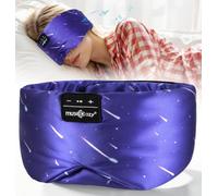 MUSICOZY Sleep Mask Headphones 100% Blackout Ice Silk Sleep Headphones | Soft & Cool Headphones For Sleeping, Travel & Side Sleepers With Bluetooth 5.4 & 16H Playtime.Great Gift For Men & Women