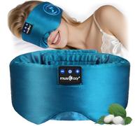 MUSICOZY Sleep Mask Headphones,100% Natural Mulberry Silk Eye Mask with Bluetooth Headphones for Luxury Sleep in Total Darkness,Perfect Headphone for Sleeping, Travel & Meditation,Insomnia