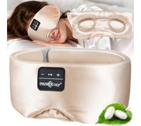 MUSICOZY Sleep Mask Headphones, 3D Silk Bluetooth Sleep Headphone Ultra-Thin Side Sleeper Headphones, Wireless Sleep Mask with Bluetooth Headphone Gifts for Women Men