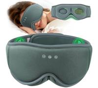 MUSICOZY Sleep Mask Headphones Bluetooth 5.4 | 3D Bamboo Cotton Sleep Headphone with Ultra-Silent Strap for Side Sleepers,100% Blackout Eye Mask with Bluetooth Headphones & 16H Play for Relaxation
