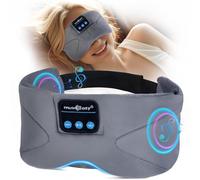 Musicozy Sleep Mask Headphones Bluetooth Sleep Mask,Soft Eye Mask Headphones for Sleeping/Relaxation -100% Blackout Sleep Masks with Headphones for Travel/Meditation/Yoga,Unisex Gifts for Men Women