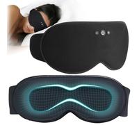 MUSICOZY Sleep Mask Headphones - Upgraded 3D Bamboo Cotton Sleep Headphones,Soft Eye Mask with Bluetooth 5.4 Headphone & Removable 3D Eye Cups, Zero Side Pressure for Side Sleepers