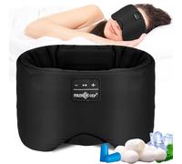 Musicozy Sleep Mask with Bluetooth Headphones,100% Blackout Eye Mask Headphones for Men Women,Soft Sleep Headphones Bluetooth Eye Mask for Sleeping,Travel,Relax,Yoga,Meditation,Widen in Size