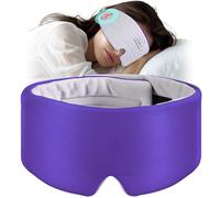Musicozy Sleep Mask with Bluetooth Headphones,100% Blackout Silk Eye Mask Headphones for Men Women,Soft Sleep Headphones Bluetooth Eye Mask for Sleeping,Travel,Relax,Yoga,Meditation,Widen in Size