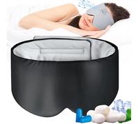 Musicozy Sleep Mask with Bluetooth Headphones,100% Natural Silk Eye Mask Headphones for Men Women,Soft Sleep Headphones Bluetooth Eye Mask for Sleeping,Travel,Relax,Yoga,Meditation (Dark)