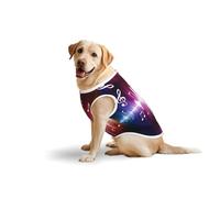 Musics Soft Print T-Shirt Vest For Large Dogs, Comfort Cotton Pet Clothes Stretch Dog Pullover Tee Sleeveless Sweatshirt (3xl-5xl)