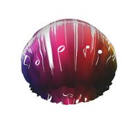 Musics Women Luxury Shower Cap Double Layer Protective Elastic Adjustable Reusable Shower Cap