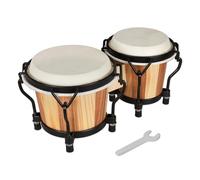 MUSICUBE Bongo Drum Set 4” and 5” Bongos for adults kids Beginners Professional Wooden and Metal Drum with Tuning Wrench