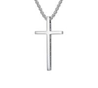 Musihy 60CM/24 Stainless Steel Inspirational Cross Necklace ALL THINGS ARE POSSIBLE for Men, Silver-19:26