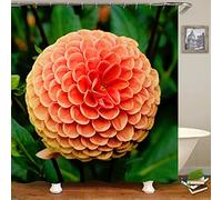 Musihy Bathroom Shower Curtains Vintage, 165x180cm Polyester Flower Pattern Bathroom Curtain with Metal Grommets & Plastic Hooks, Multicolor