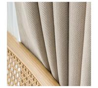 Musihy Blackout Curtains Bedroom | Chenille Herringbone Light Reducing Thermal Insulated Grommet Curtains/Panels/Drapes for Living Room, Beige, Grommet, 52x84 inch