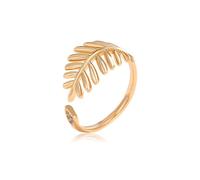 Musihy Engagement Rings For Women Gold, 18K Yellow Gold Open Leaf Shape Adjustable Engagement Ring for Ladies with Moissanite, Size T 1/2
