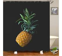 Musihy Polyester Shower Curtain 180 x 200, Pineapple Pattern Hotel Quality Shower Curtain, Multicolor