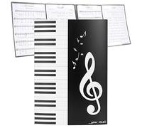 Musiin 6-Pages Piano Sheet Music Folder A4 Tri-Fold Expandable Organizer for Orchestra Chorus Piano Arrangement Performance Music Sheet Files