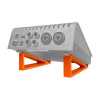Musiin Audio Interface Stand compatible with SSL2+ MK2,ID14 MK2,ID4 MK2,Apollo X 4,and more.Minimal design with solid triangle frame saves space and keeps your setup stable and professional (Orange)