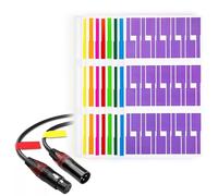 Musiin Cable Labels for Music Gear, 240 PCS Splash-Safe Writable Stickers with a Design Made to Reduce Tearing, 8 Colors, for Headphone Cables, Audio Lines, Studio Wires and Charging Cords