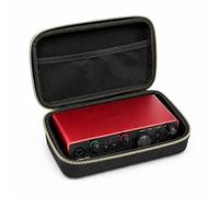 Musiin Custom Audio Interface Case Compatible With Focusrite Scarlett 2i2 3rd Gen, Fender Quantum LT4, Storage Organizer Mesh Pocket, Comfortable Handle and Outstand Gold Zipper(Gold Tone Edition)