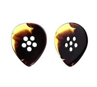 Musiin Custom Hand-Made Pick Blade Style Fat Tone Premium thick Pick for Electric Guitar Bass Acoustic Jazz Blues Guitar (Tortie) 2pcs