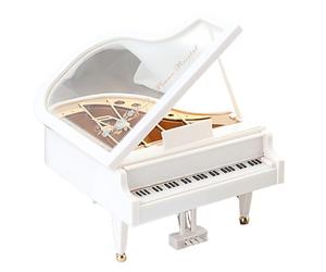 Musiin Grand Piano Music Box Desktop Ornament - Open the lid and a beautiful melody immediately plays, creating a warm and peaceful atmosphere to relax your mind.