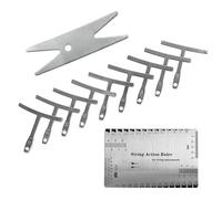 Musiin Guitar and Bass Tool Set, 11-piece precision setup kit with stainless steel lower string radius gauge, double-sided measuring tape and multi-tool wrench for beautiful instrument playing