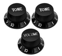 Musiin Guitar Knob Caps Compatible with Fender Squier/Strat with Tone and Volume Control Potentiator Caps (Black)