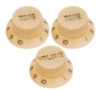 Musiin Guitar Knob Caps Compatible with Fender Squier/Strat with Tone and Volume Control Potentiator Caps (Yellow)