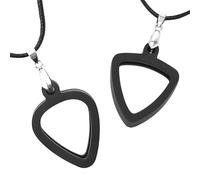 Musiin Guitar Pick Holder Necklace Compatible with Fender Dunlop D'Addario Picks, Double-Sided Universal Design, Suitable for Players of Various Styles 2 Pack (Standard/Triangle