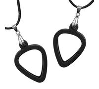 Musiin Guitar Pick Holder Necklace, double-sided universal design, easy to access, suitable for players of various styles to showcase unique musical taste (Red Triangle)