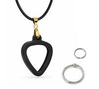 Musiin Guitar Pick Holder Necklace for Fender,Dunlop,D'Addario Picks | Double-Sided Standard Pick storaged, Gold-Tone Connector, Easy Access for Multiple Playing Styles