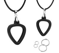 Musiin Guitar Pick Holder Necklace for Universal Standard Picks(2 Pack) | Compatible with Fender Dunlop D'Addario,Double-Sided Universal Design, Easy Access for All Styles.