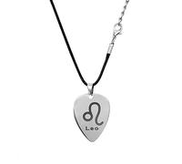 Musiin Guitar Pick Necklace Stainless Steel 12 Constellation Picks Pendant Necklace Music Jewelry for Men Women Gift, Taurus, Stainless Steel, No Gemstone