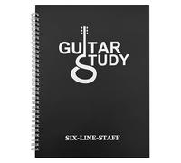 Musiin Guitar Tablature Notebook with Chord Diagrams and 6-Line Staff, Spiral Bound for Learning, Songwriting, and Idea Jotting