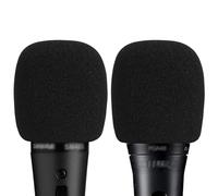 Musiin Microphone Foam Windscreen Compatible with SM48, SM86, PGA48, SM58LC, BETA58A, WA713 Handheld Vocal Microphone Antipop Foam Cover, Sponge Foam Filter, Mic Wind Cover (Black) 2 Pack