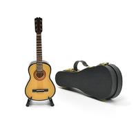 Musiin Miniature Guitar with Stand and Case, 13cm Mini 6 Strings Classic Guitar, Home Music Studio Desk Shelf Decoration, Gift for Guitar Lovers(Classic)