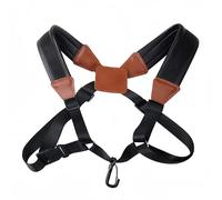 Musiin Saxophone Double Strap Universal Adjustable Padded Back Strap for Alto (Medium)